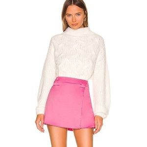 MORE TO COME Martina Wrap Skirt in Hot Pink